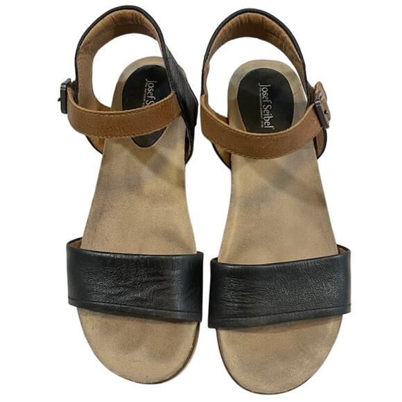 Josef Seibel women's "Clea 01" leather sandals w/backstrap. - Picture 1 of 11